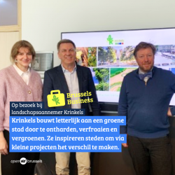 Vergroenen, verfraaien en ontharden als businessmodel - Open Vld Brussel op bezoek bij een landschapsaannemer