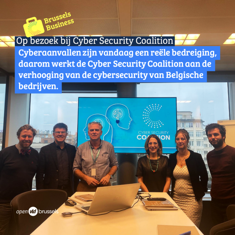  “Internet of things is internet of risks” - Een bezoek aan Cyber Security Coalition met Martine Raets, Quentin van den Hove en Sven Gatz.
