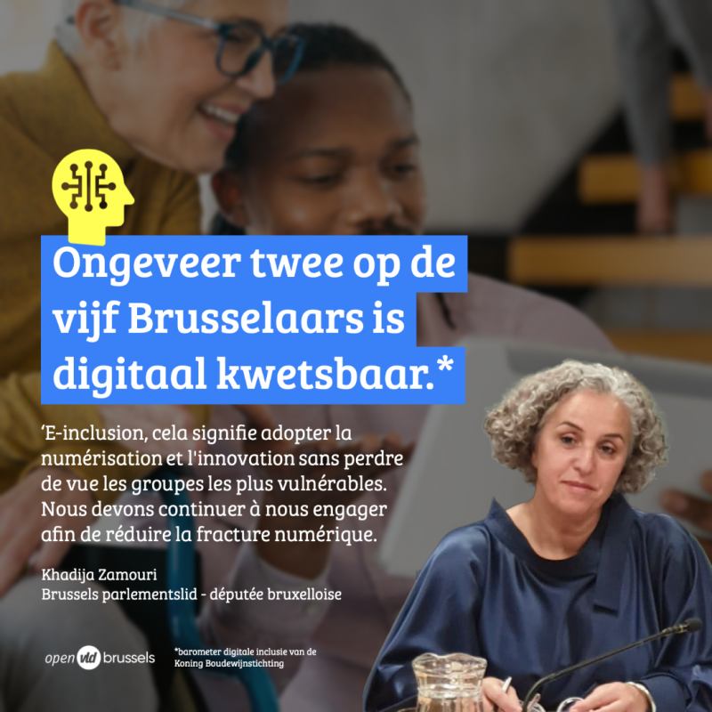 Ongeveer twee op de vijf Brusselaars is digitaal kwetsbaar. 