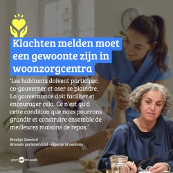 De klachtenprocedure voor woonzorgcentra moet beter ingeburgerd worden