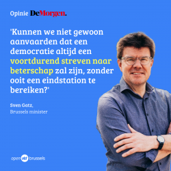 Opinie Sven Gatz: Kunnen we niet gewoon aanvaarden dat een democratie altijd een voortdurend streven naar beterschap zal zijn, zonder ooit een eindstation te bereiken?